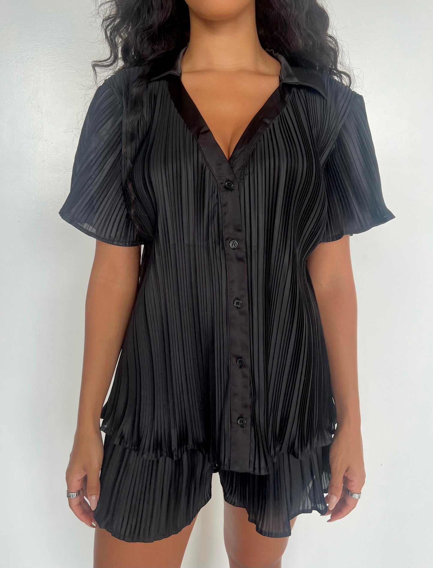 BLACK RIBBED SET