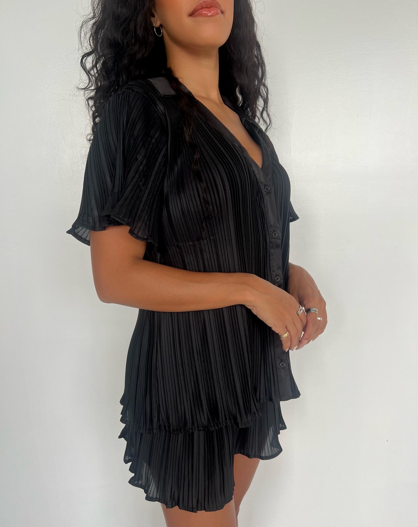 BLACK RIBBED SET