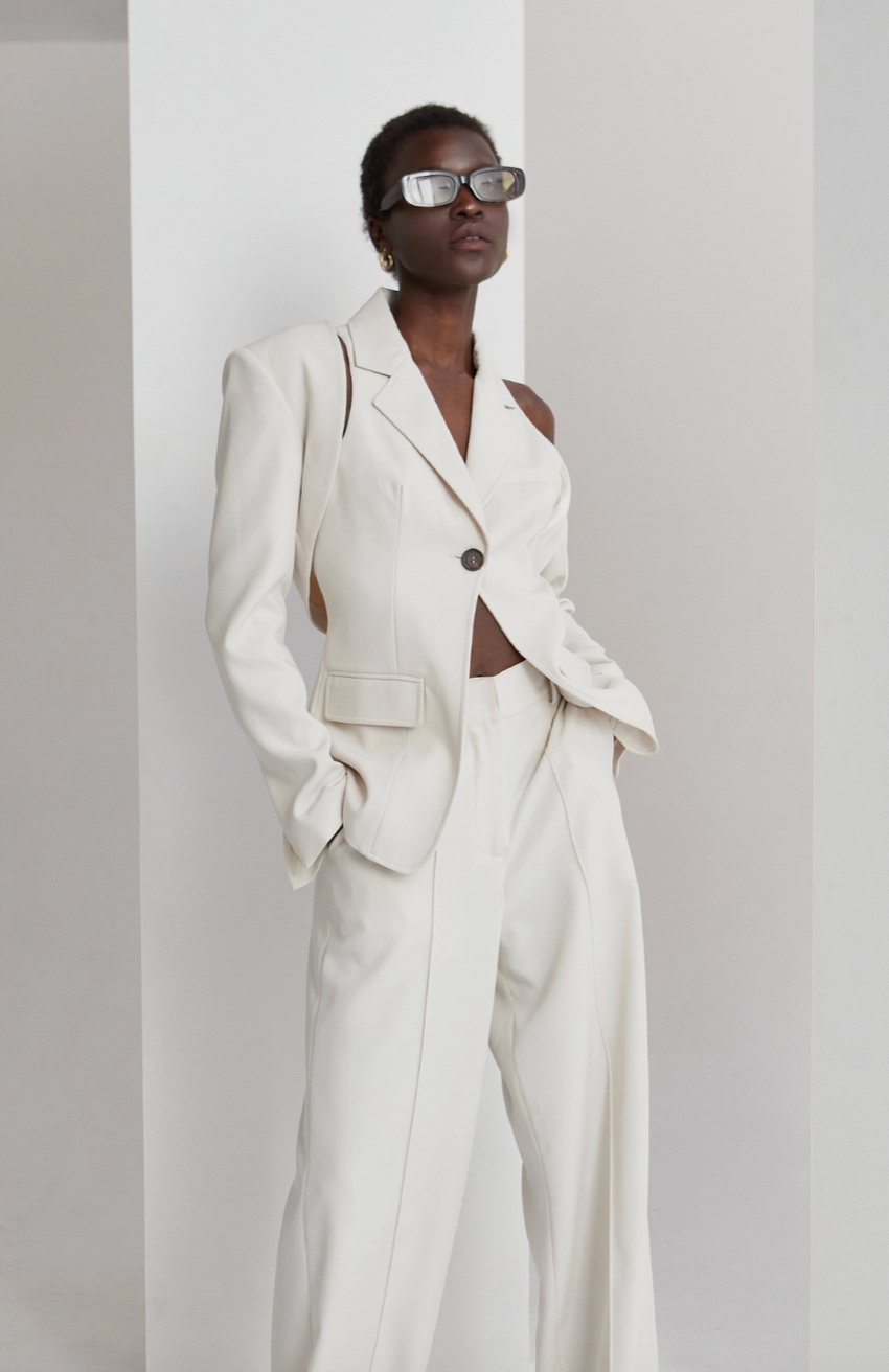 TWO PIECE BOLERO BLAZER SET
