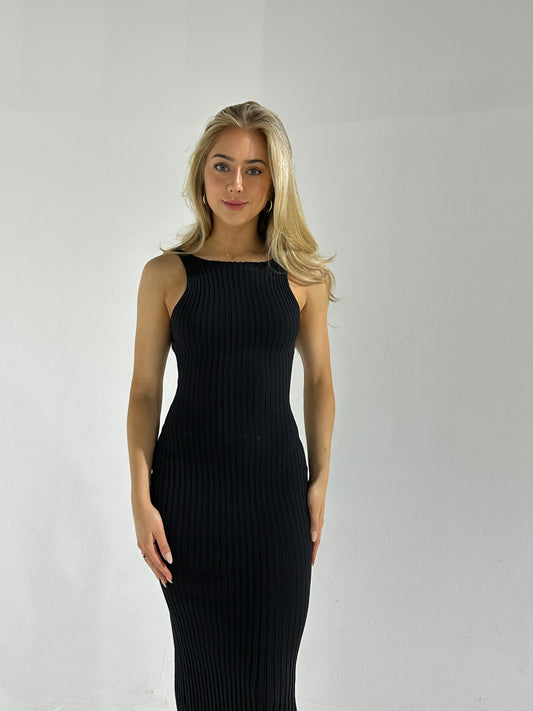 RIBBED OPEN BACK DRESS